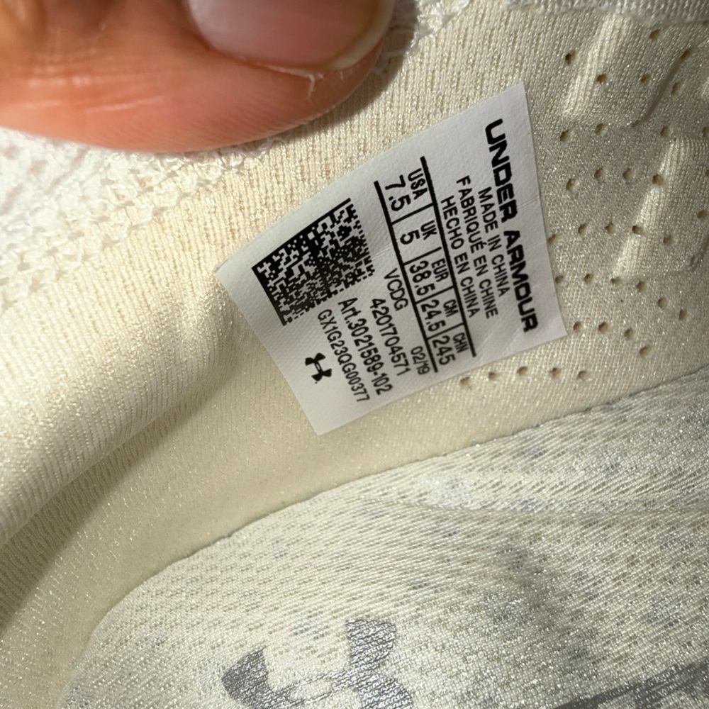 Size 7.5 - Under Armour HOVR Phantom SE White Wmns, 3021587-102, Clean, No Box - Picture 8 of 10